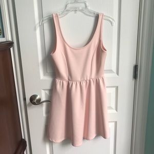 Light pink fit and flare dress